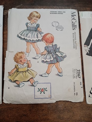 Lot Of 3 Children's Patterns From 1950s Mccalls Simplicity Advance Vintage - Picture 3 of 7