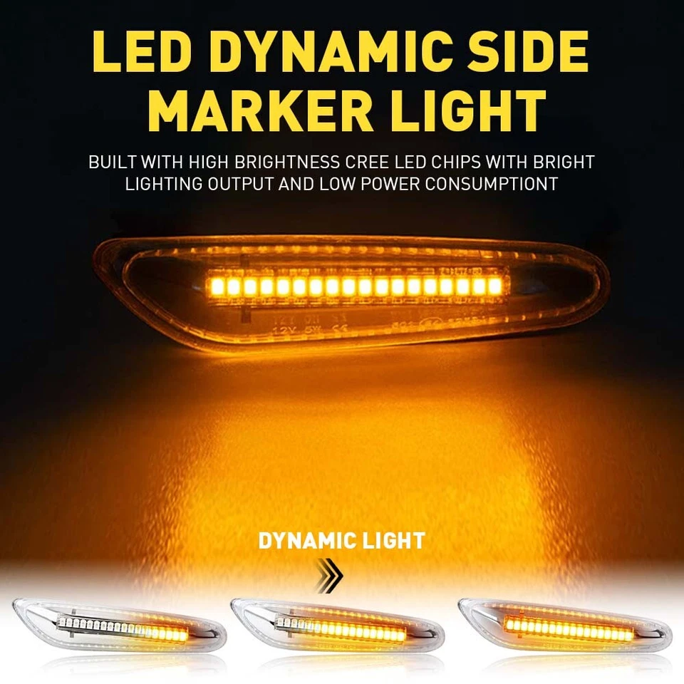 Luces de señalización laterales delanteras LED SMD para montaje BMW E90 E82 E92 E46 E83 E60 Foto 2 de 4