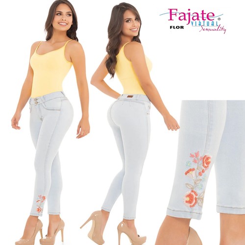Colombian Jeans Levanta Cola Fajate Virtual Sensuality Push Up trasero  levantador pantalones | eBay
