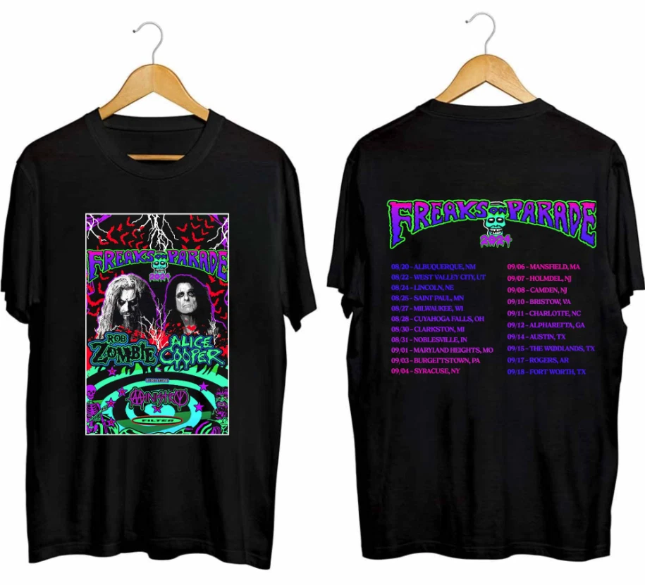 Rob Zombie Alice Cooper 2024 Tour Shirt