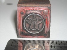 Vintage TEXACO OIL LOGO Letterpress Printing Block Letterpress Metal print Stamp