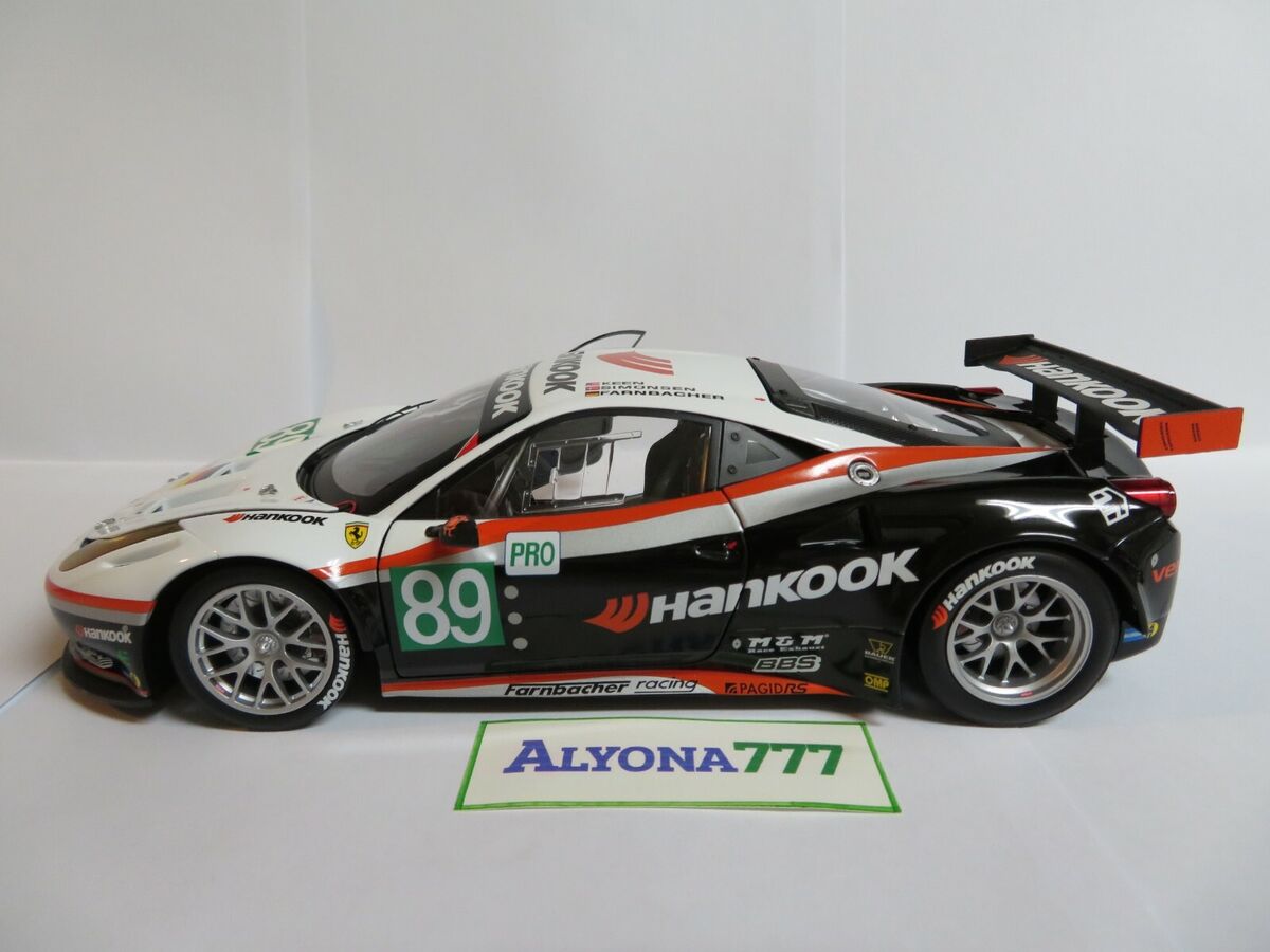 Hot Wheels ELITE 1/18 FERRARI 458 Italia GT2 LM #89 Hankook Hot Wheels ELITE 1/18 FERRARI 458 Italia GT2 LM #89 Hankook
