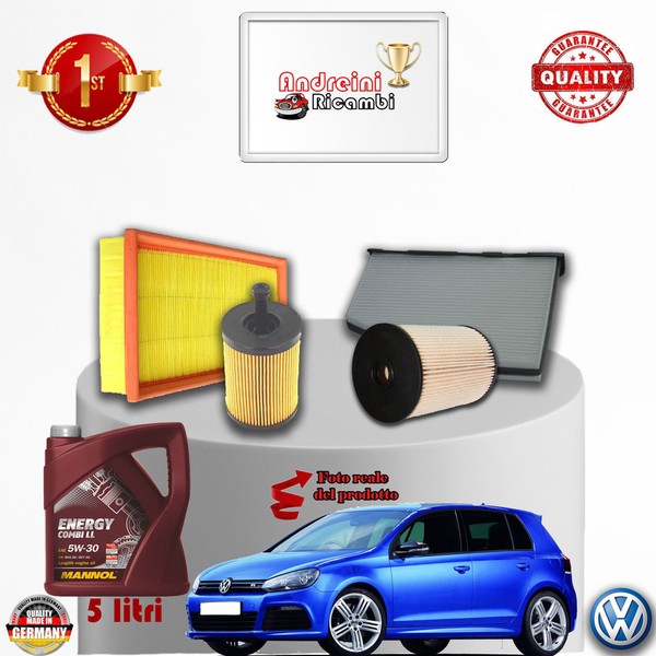 Inspektionskit Filter + ÖL Vw Golf Vi 2.0 Tdi 81KW 110CV Von 2011->-image