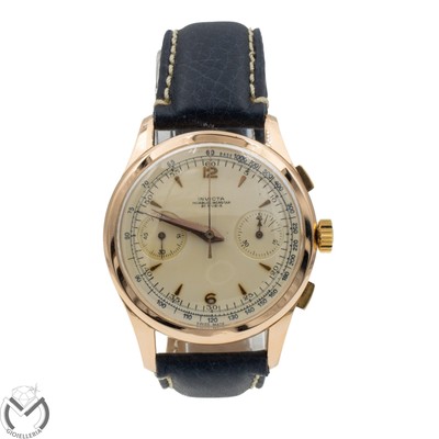 Invicta Chronograph Watch Valjoux 22 18K Gold Manual Wind Men's