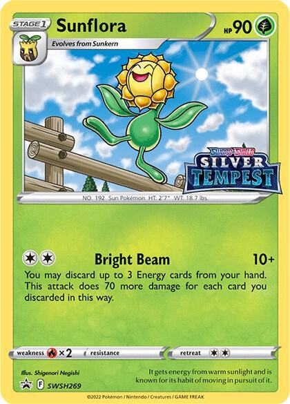 SUNFLORA SWSH269 SILVER TEMPEST PROMO POKEMON (STAMPED PRE-RELEASE, NM)