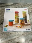 Glasslock Block Canister Set 10 Pcs NEW