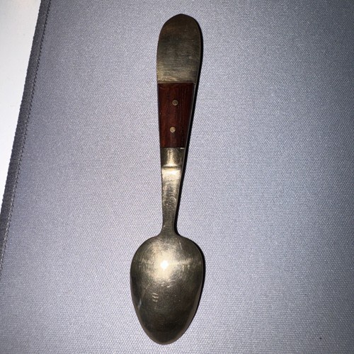 Brass and Teak Wood demitasse spoon From Siam 4 5/8” long - Picture 4 of 4
