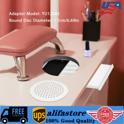 100W Nail Salon Dust Colllcter ABS White Extractor Vacuum For Nail Polishing