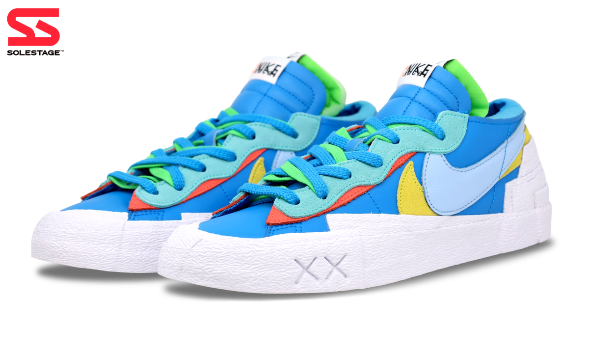 Size 10 - KAWS x sacai x Nike Blazer Low Neptune Blue for sale