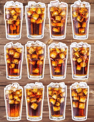 Cup of Cola Die Cut Vinyl Stickers Scrapbooking Laptop Waterbottle