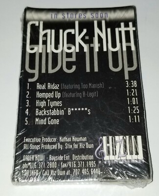 CHUCK NUTT SEALED G FUNK RAP TAPE CASSETTE 1999 GIVE IT UP 