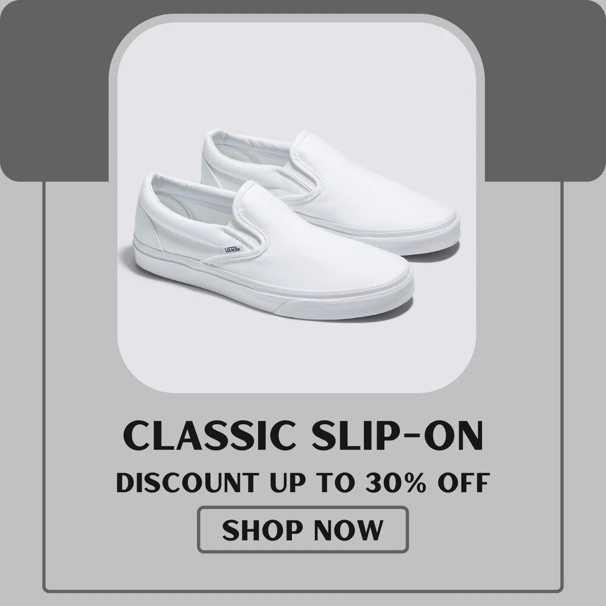BIG SALE Women Vans Classic Slip On Shoes True White Regular Width US 5 11