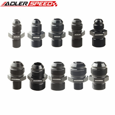 -4AN 6AN 8AN 10AN 12AN Male Flare To Metric Straight Fitting Adapter Black