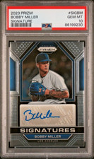 BOBBY MILLER 2023 Panini PRIZM RC #SIG-BM [CHROME BASE AUTO]--PSA 10--P9--LAD