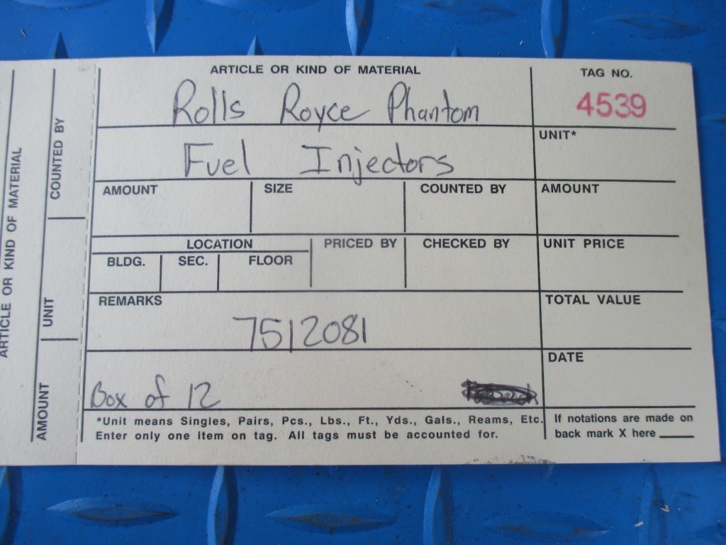 Rolls Royce Phantom Coupe Drophead fuel injector #4539 