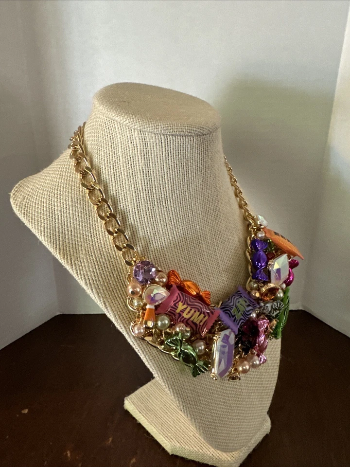 Colar aranha Betsey Johnson Halloween Ghoul amigo pedra doce declaração babador - Imagem 4 de 4