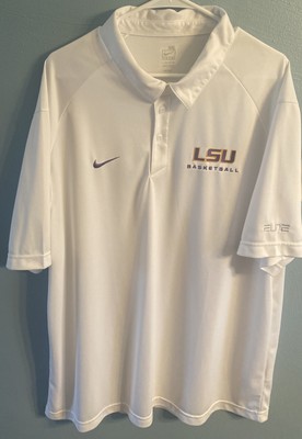 LSU Tigers NIKE Fit Dry White Polo Golf Shirt Men's Size XXL | eBay