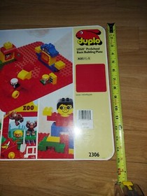  1991 LEGO DUPLO 2 Large Red Building Plate 2306  SEALED 164409 & 1 Green  2304 