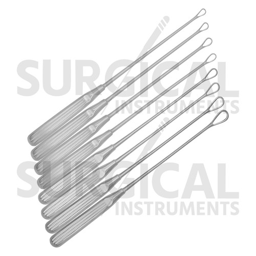 8 Pcs Thomas Uterine Curettes Set 11" OB/Gynecology Instruments German Grade - Picture 7 of 8
