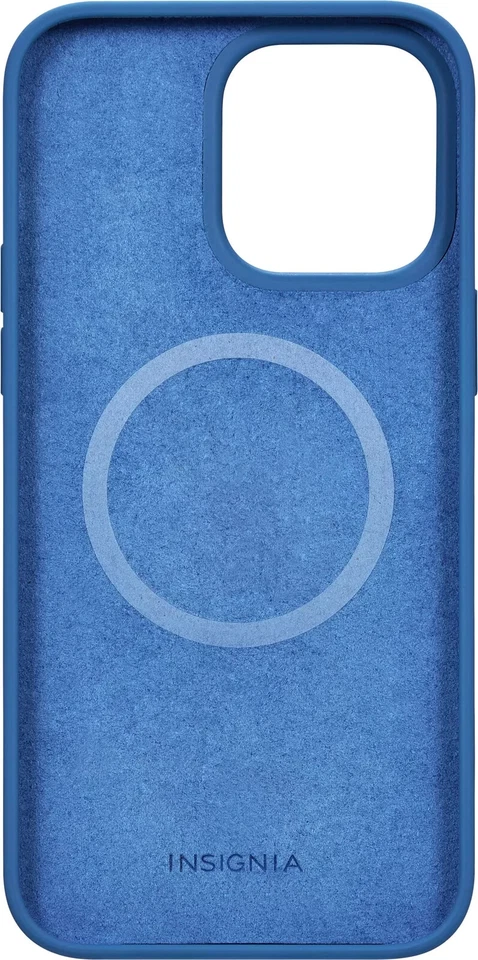 Insignia - Funda Silicona Líquida con MagSafe para iPhone 14 Pro Max - Azul Foto 4 de 4