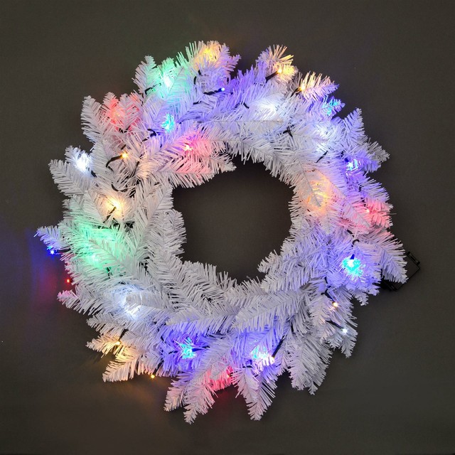 Outdoor Christmas Decorations Pre Lit Door Wreath Garland 2 Artificial Trees 3ft For Sale Ebay