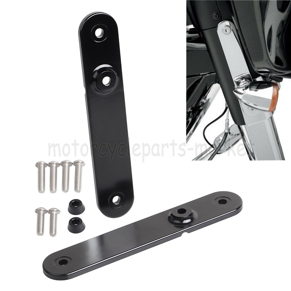 パーツ Turn Signal Relocation&docking kit Front Turn Signal Relocation Bracket Kit For Harley Road King