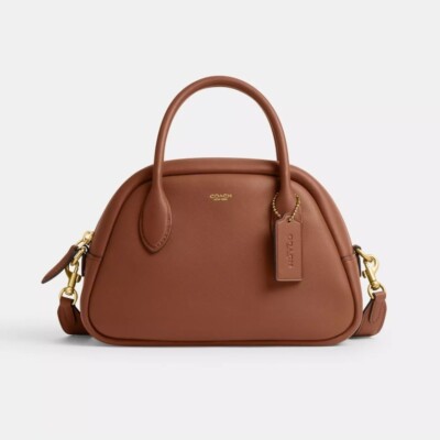 COACH Barlow Bowling Bag CU863 Saddle Outlet NEW UK