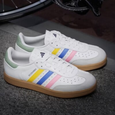 Adidas Velosamba LEA Cycling Shoes 'White/Blue/Pink' - IH5215
