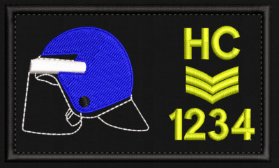 Bestickter Netzteil Tasche Patch - 10 x 6 cm - Klett - Polizei - Dienste