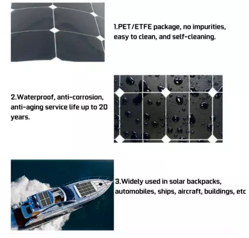 300W Flexible Solar Panel Power For Boat RV Car Camping Battery Charger Marine - Bild 7 von 16