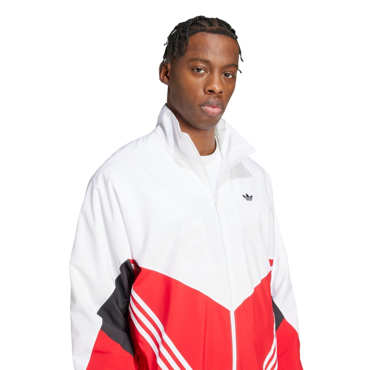 Men's Adidas Originals Scarlet Red Black Warm Up Jacket
