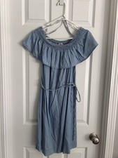 The Loft Light Blue Off The Shoulder Pencil Dress Size Small