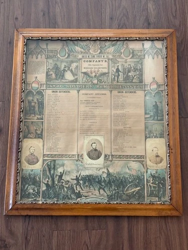 Civil War Soldiers Memorial Missouri 39th Regiment Company B With Photo Cards