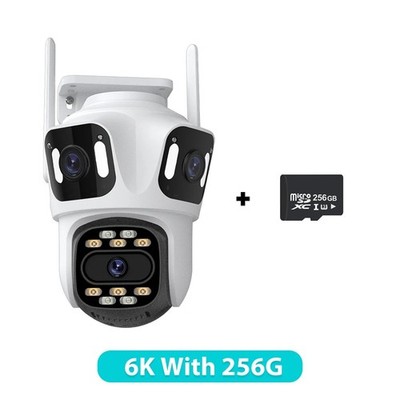 Advanced 6K Triple Lens PTZ Outdoor IP Security Camera Auto Tracking Video Gift