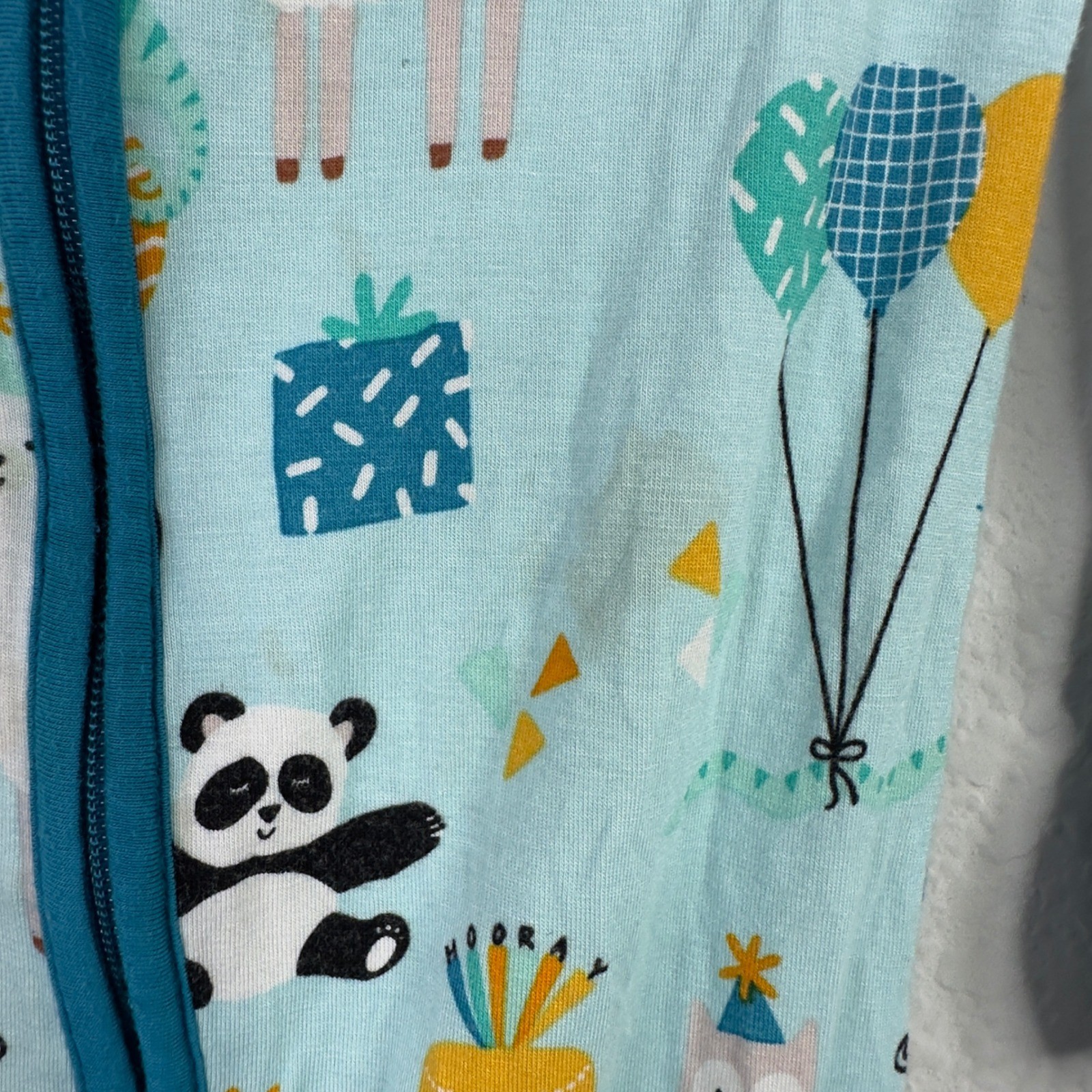 Little Sleepies 2PC Pajama Bundle 12-18M Bamboo Birthday Animal Panda Snowman