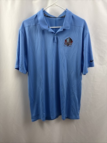 Nine Golf Pro Football Hall Of Fame Polo Shirt Men's XL Light Blue Short Sleeve - Picture 2 of 7