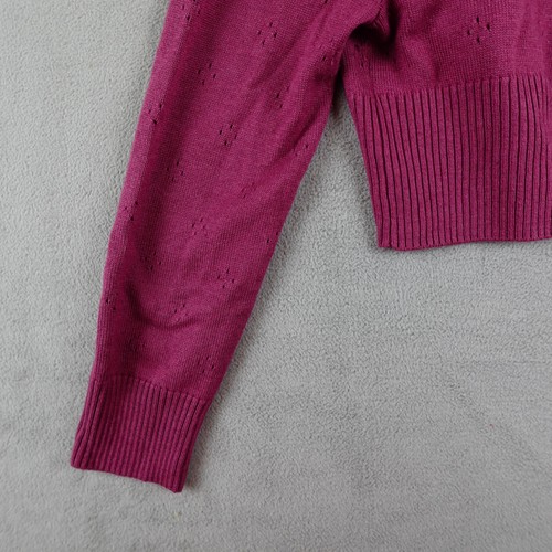 Rachelle Sweater Womens Small Faux Fur Collar Silk Wool Cashmere Blend Vintage S - Picture 19 of 21