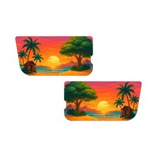 Jeep Cjyj Aluminum Composite Full Door Panels Pair Island Sunset Design
