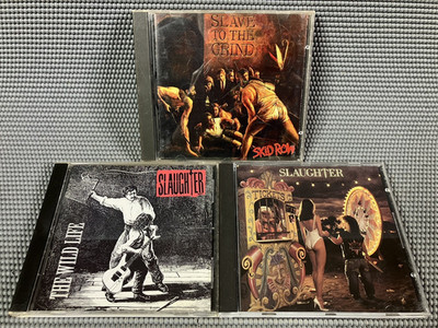 (3) SLAUGHTER CD Stick It Live & The Wild Life & (1) Skid Row Slave To The Grind