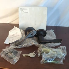 Oil Rubbed Bronze Keyed Entry Door Handle Lever Door knob Lock Reversible 