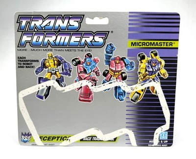 Race Track Patrol Vintage Transformers G1 Micromasters Card Back Only 1988 80s
