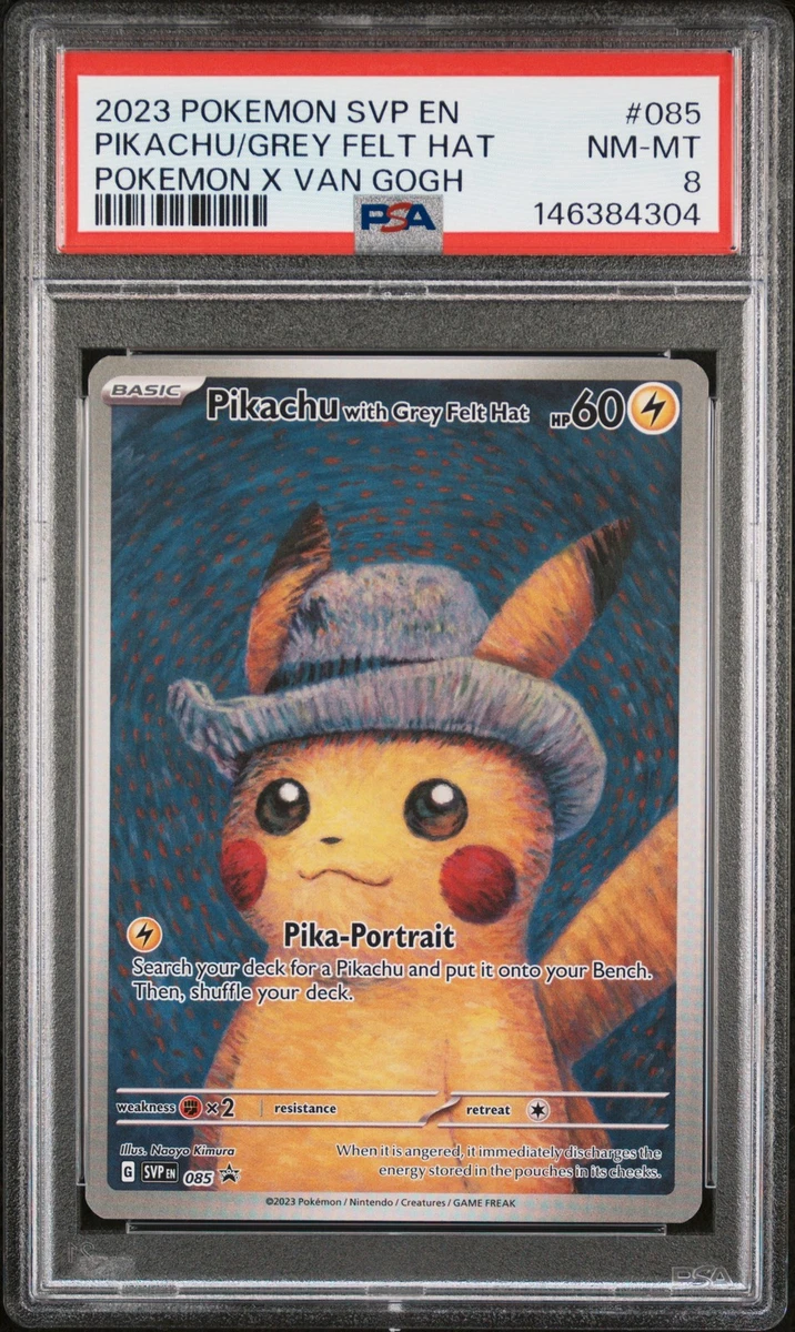 ヨシさん専用Pikachu with Gray Felt Hatゴッホピカチュウ Pikachu Pokémon TCG HaT Collectible Individual Card Games for sale