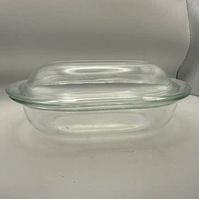 Vintage Pyrex Corning USA Oval Covered Casserole Dish w/ lid #602 B 700mL