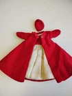Lot Of 3 Vintage 1962 Barbie Red Flare Red Velvet Coat, Hat & Dress #939 Mattel