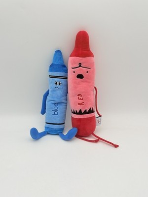 The Day the Crayons Quit Plush Coloring Crayon Drew Daywalt Story Book Blue Red