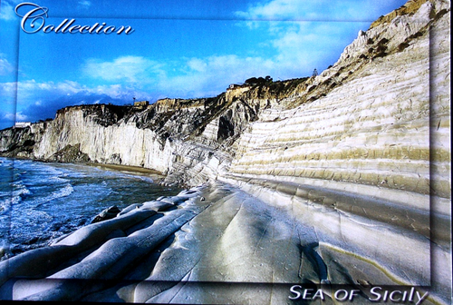 CARTOLINA SICILIA REALMONTE  SCALA DEI TURCHI. MARE. NON VIAGGIATA - Afbeelding 1 van 2