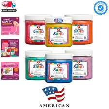 Colored Sand for Crafts   6 Assorted Colors   6-Ounce   Vibrant Colorful Fine...