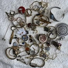Vintage Lot Of Costume Jewelry Odds And Ends Miscellaneous Etc.