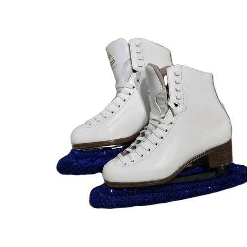 Jackson Mystique 1490 White Figure Ice Skates Womens Sz 6.5 C with Blade Covers