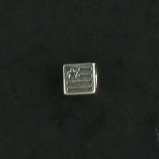 American Flag Bead - Sterling Silver Square Charm Finding Patriotic USA